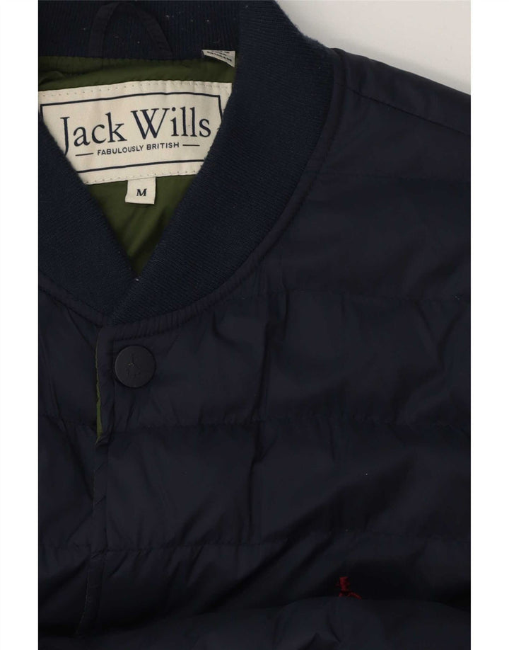 Giubbotto bomber imbottito da uomo Jack Wills UK 38 medio blu navy