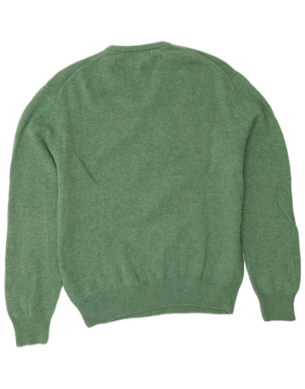 Maglione Kappa Uomo Scollo a V Grande Verde Lana Vergine