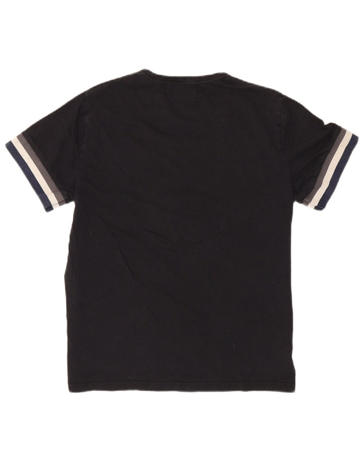 T-shirt da uomo Fred Perry Top in cotone color block medio nero