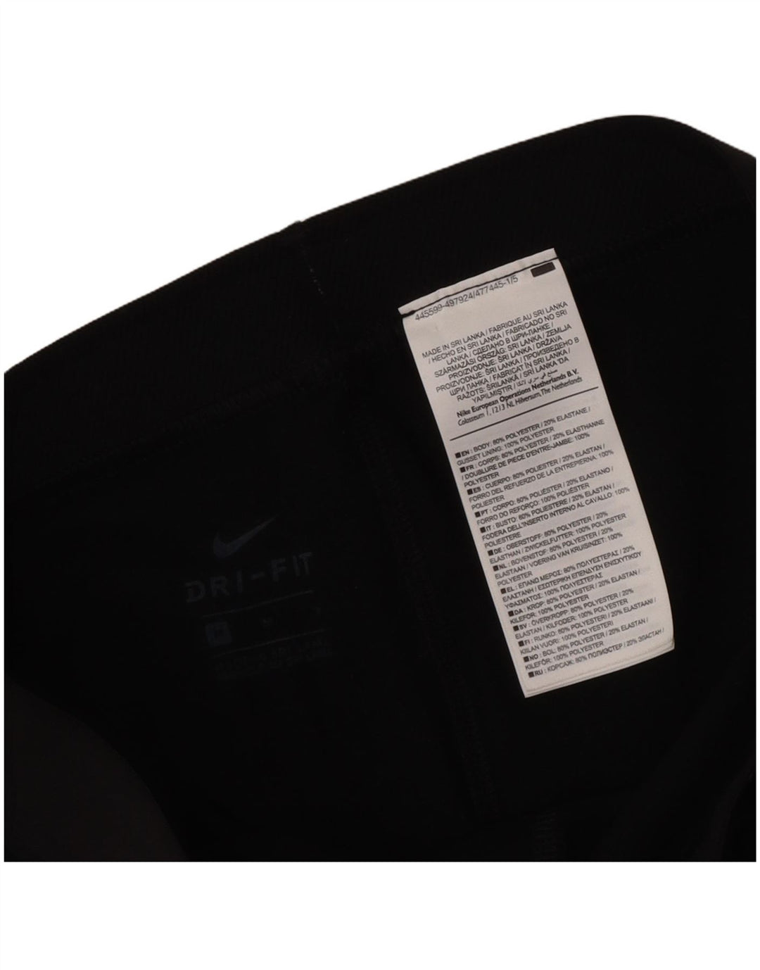 Leggings grafici Nike da donna Dri Fit UK 12 medio nero geometrico