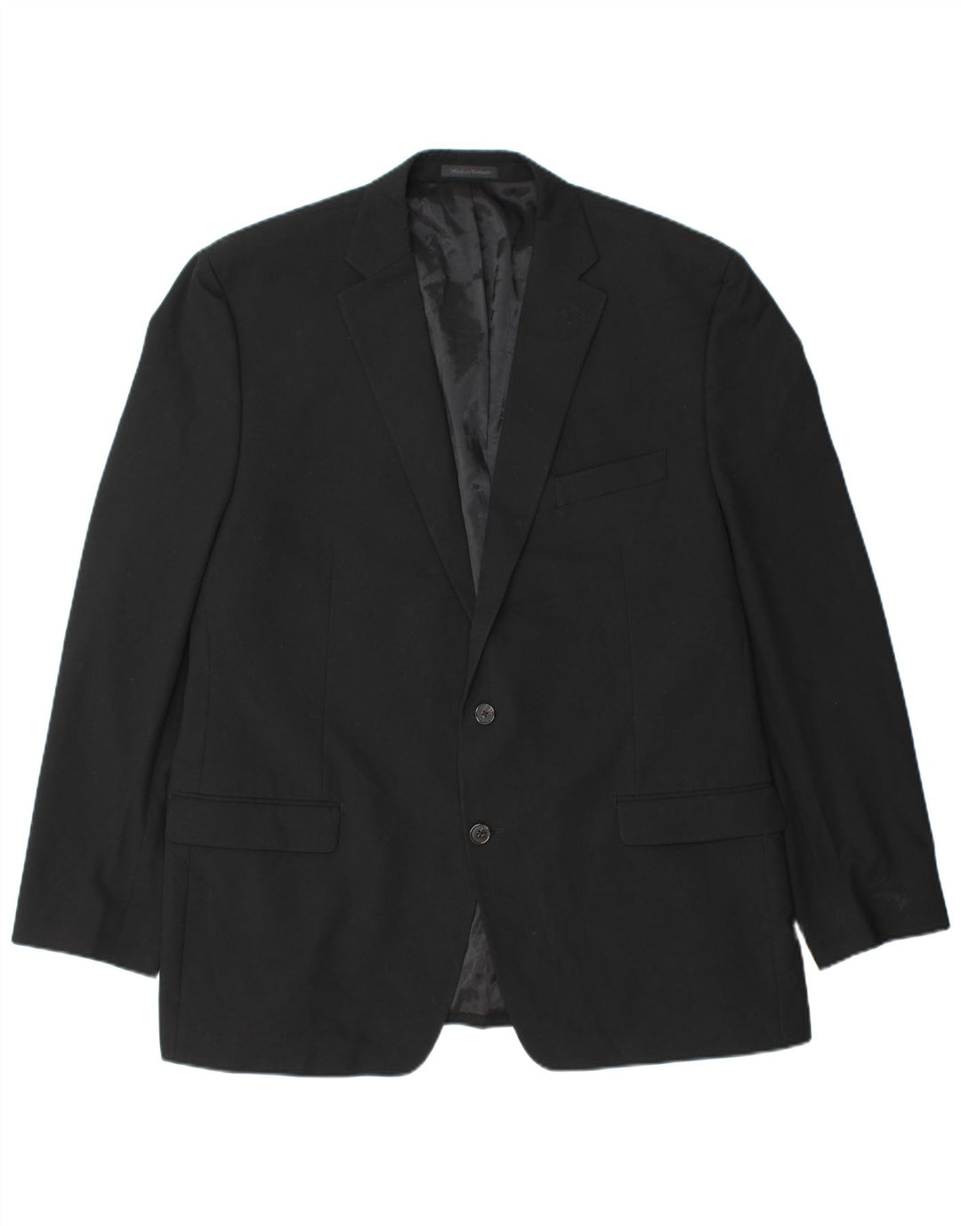 CHAPS Giacca blazer lunga da uomo a 2 bottoni UK 48 4XL Poliestere nero