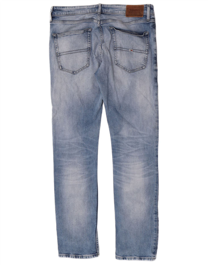 Jeans slim da uomo Tommy Hilfiger W34 L32 cotone blu