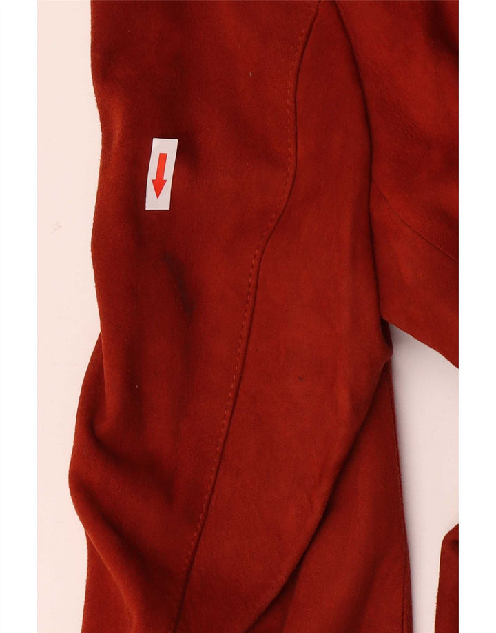 Giacca vintage da donna in pelle scamosciata IT 52 2XL Pelle rossa