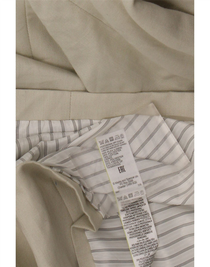 Giacca blazer doppiopetto da donna Marks & Spencer UK 16 grande beige