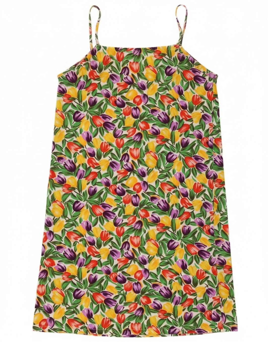 Prendisole vintage da donna UK 18 XL floreale multicolore