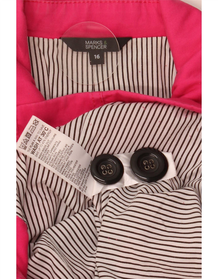 Cappotto da marinaio da donna Marks & Spencer UK 16 grande cotone rosa