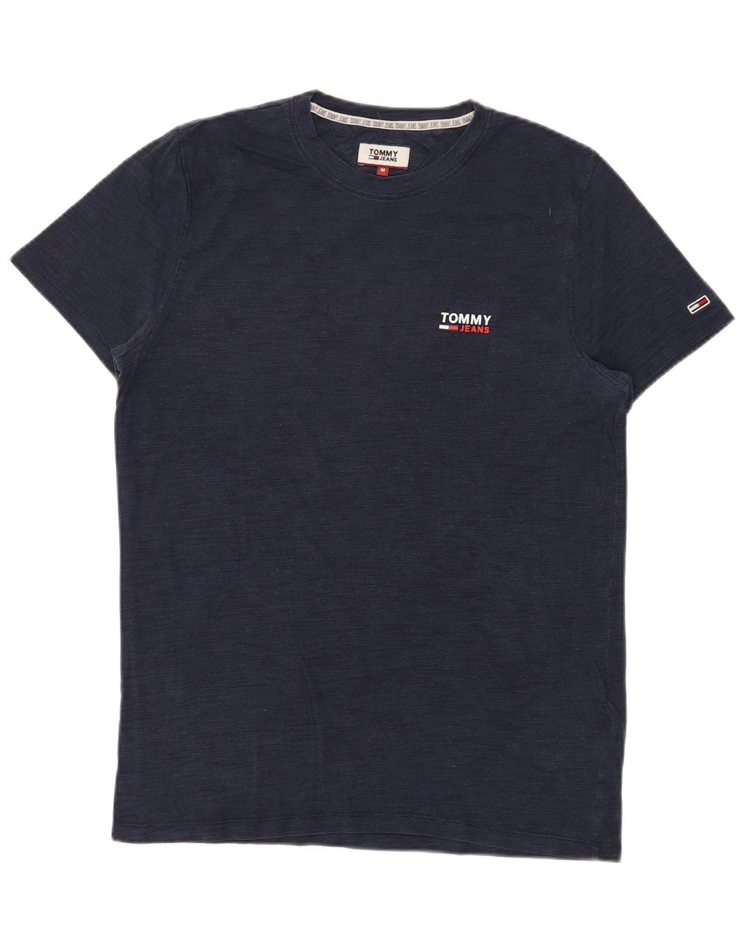 TOMMY HILFIGER T-shirt da uomo Top medio blu navy Lyocell