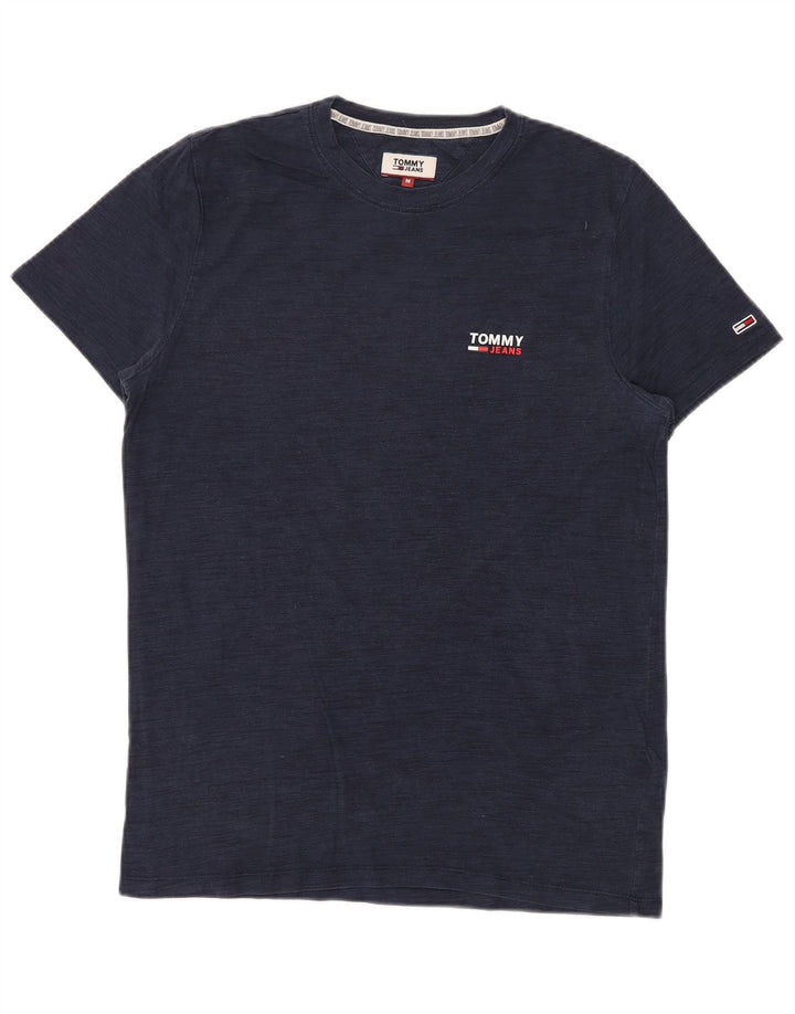 TOMMY HILFIGER T-shirt da uomo Top medio blu navy Lyocell