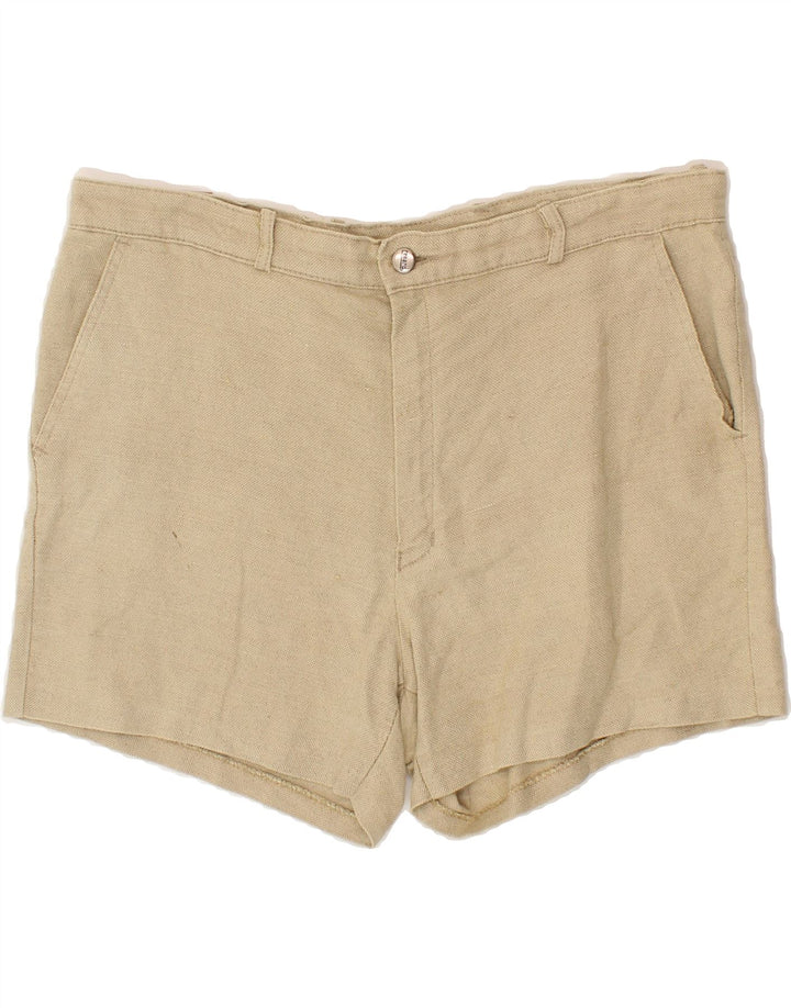 VINTAGE Womens Chino Shorts W38 XL Beige Cotton Vintage Vintage and Second-Hand Vintage from Messina Hembry 