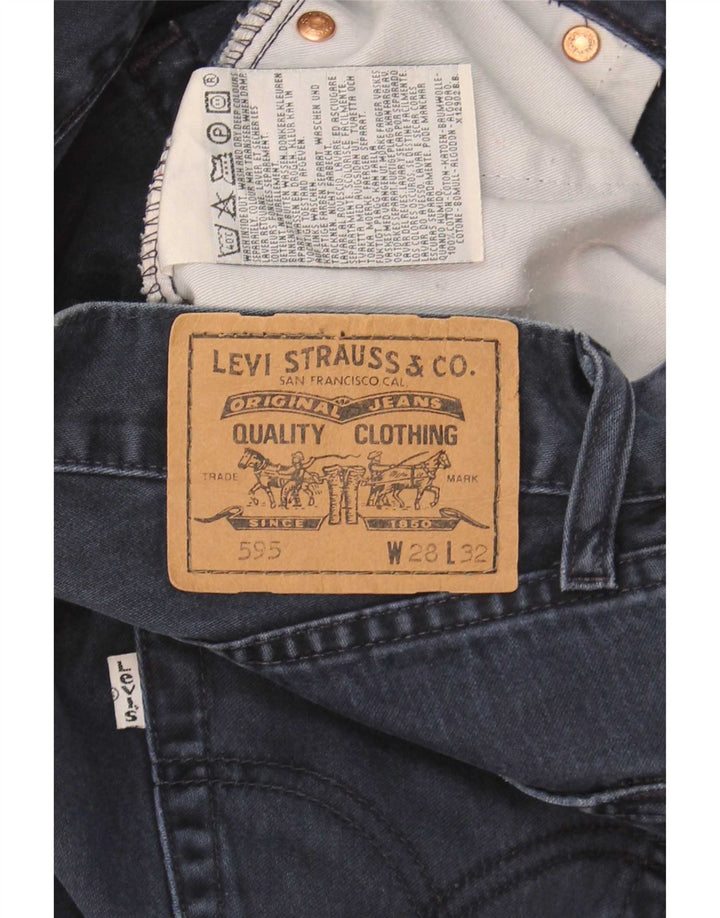 Jeans dritti 595 da donna Levi's W28 L27 cotone blu navy