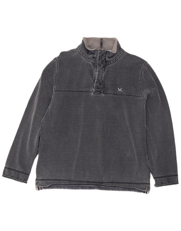 Crew Clothing Felpa con collo con zip da uomo Maglione XL Cotone blu navy