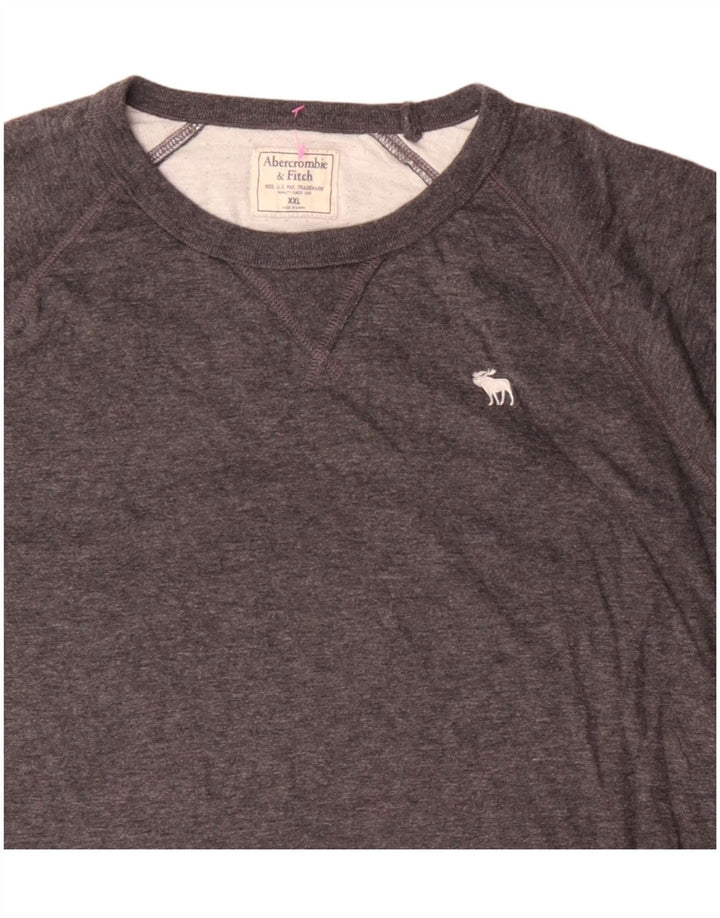 Maglia da uomo a maniche lunghe Abercrombie & Fitch 2XL in cotone grigio