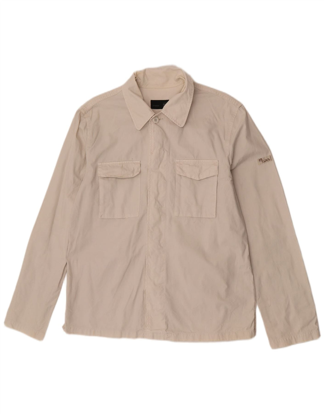 Giubbotto bomber da uomo Gas UK 42 XL cotone bianco sporco