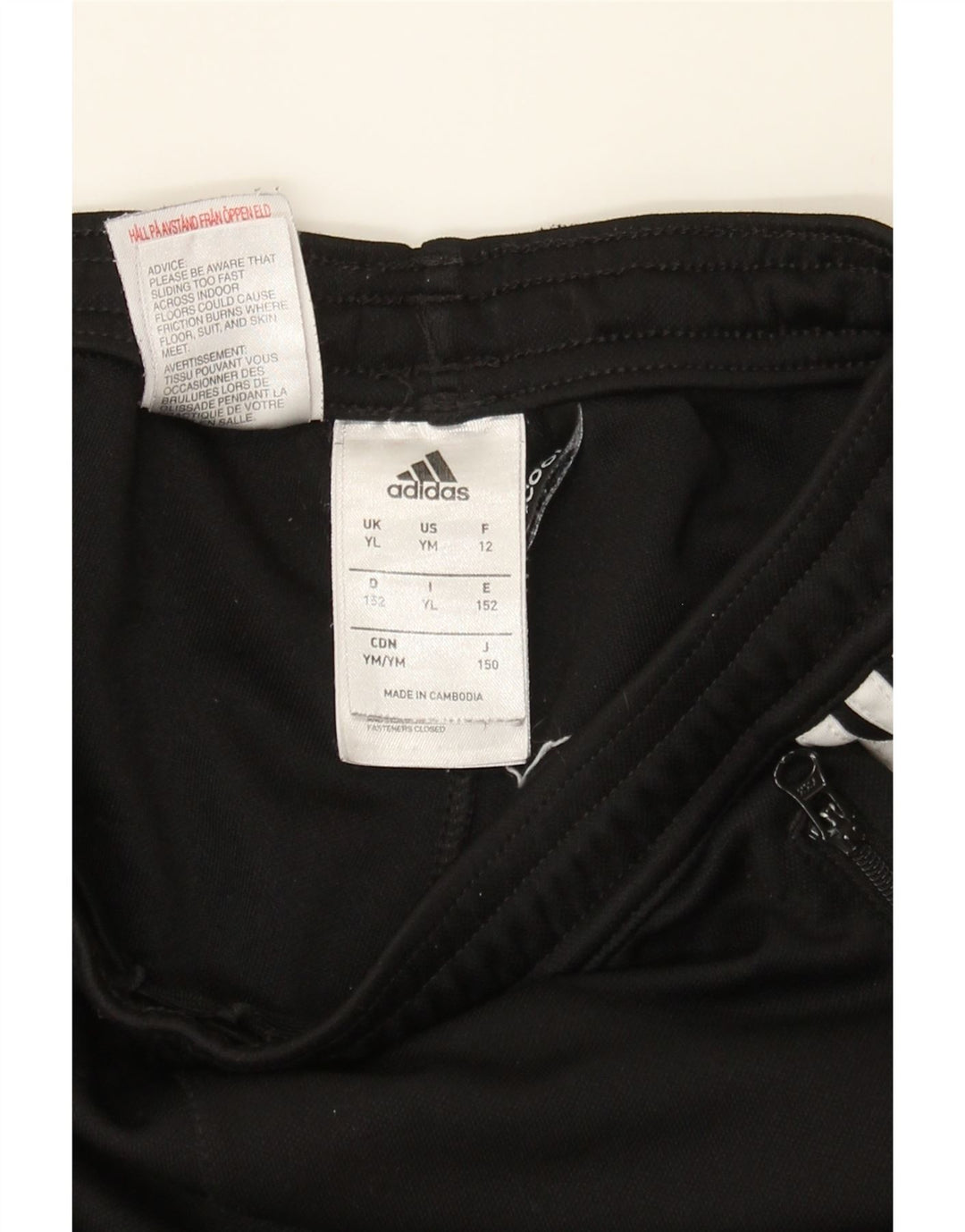 ADIDAS Boys Tracksuit Trousers 11-12 Years Large Black Polyester Vintage Adidas and Second-Hand Adidas from Messina Hembry 