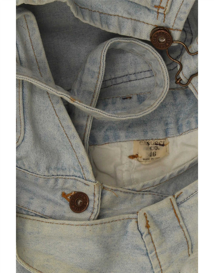 Pantaloncini di jeans salopette da donna Casucci IT 46 Large W32 Blu