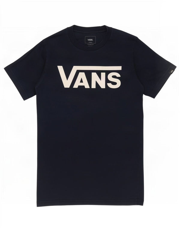 T-shirt grafica da uomo con vestibilità classica Vans XS in cotone blu navy