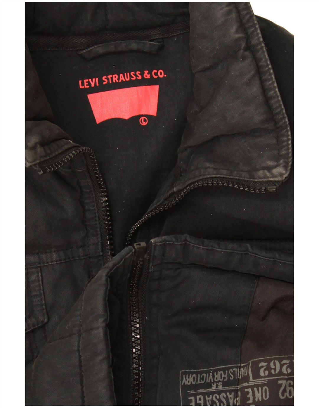 Giacca utility corta da donna Levi's UK 16 grande nera