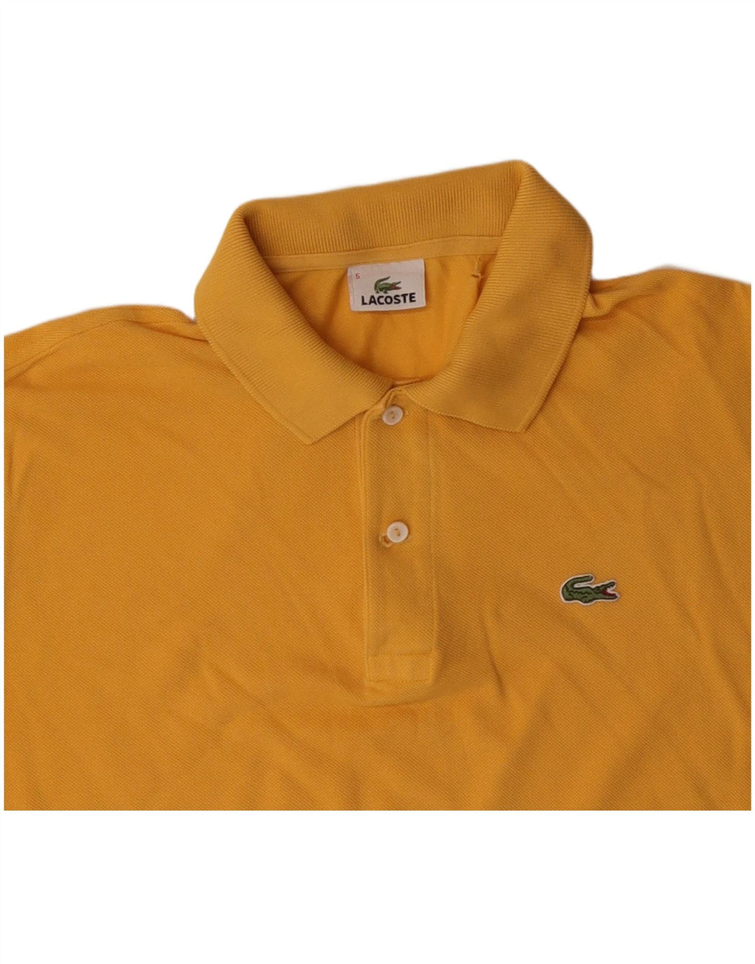 Polo da uomo LACOSTE taglia 5 grande in cotone giallo