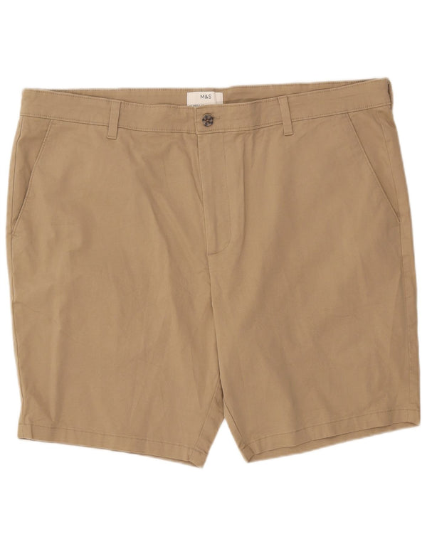 Pantaloncini chino da uomo Marks & Spencer W44 2XL cotone beige