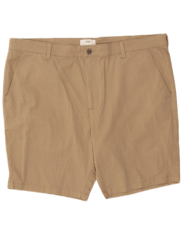 Pantaloncini chino da uomo Marks & Spencer W44 2XL cotone beige