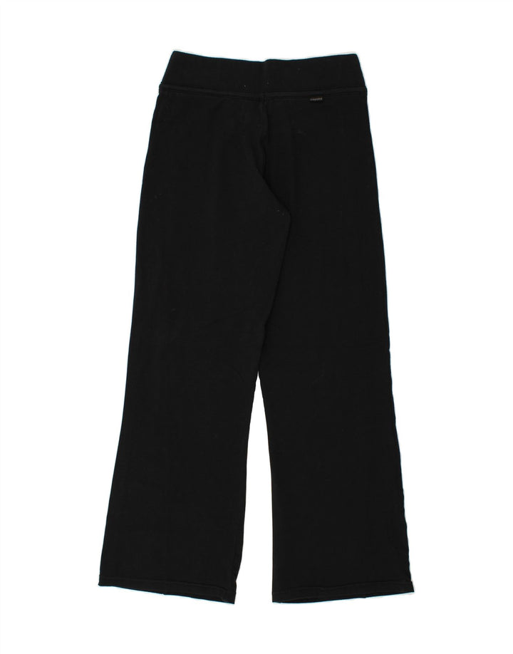 DIADORA Womens Tracksuit Trousers UK 12 Medium Black Polyester | Vintage Diadora | Thrift | Second-Hand Diadora | Used Clothing | Messina Hembry 