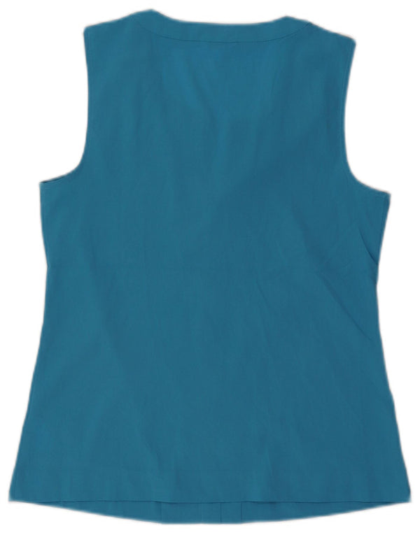Top camicetta senza maniche da donna Calvin Klein UK 6 XS poliestere blu