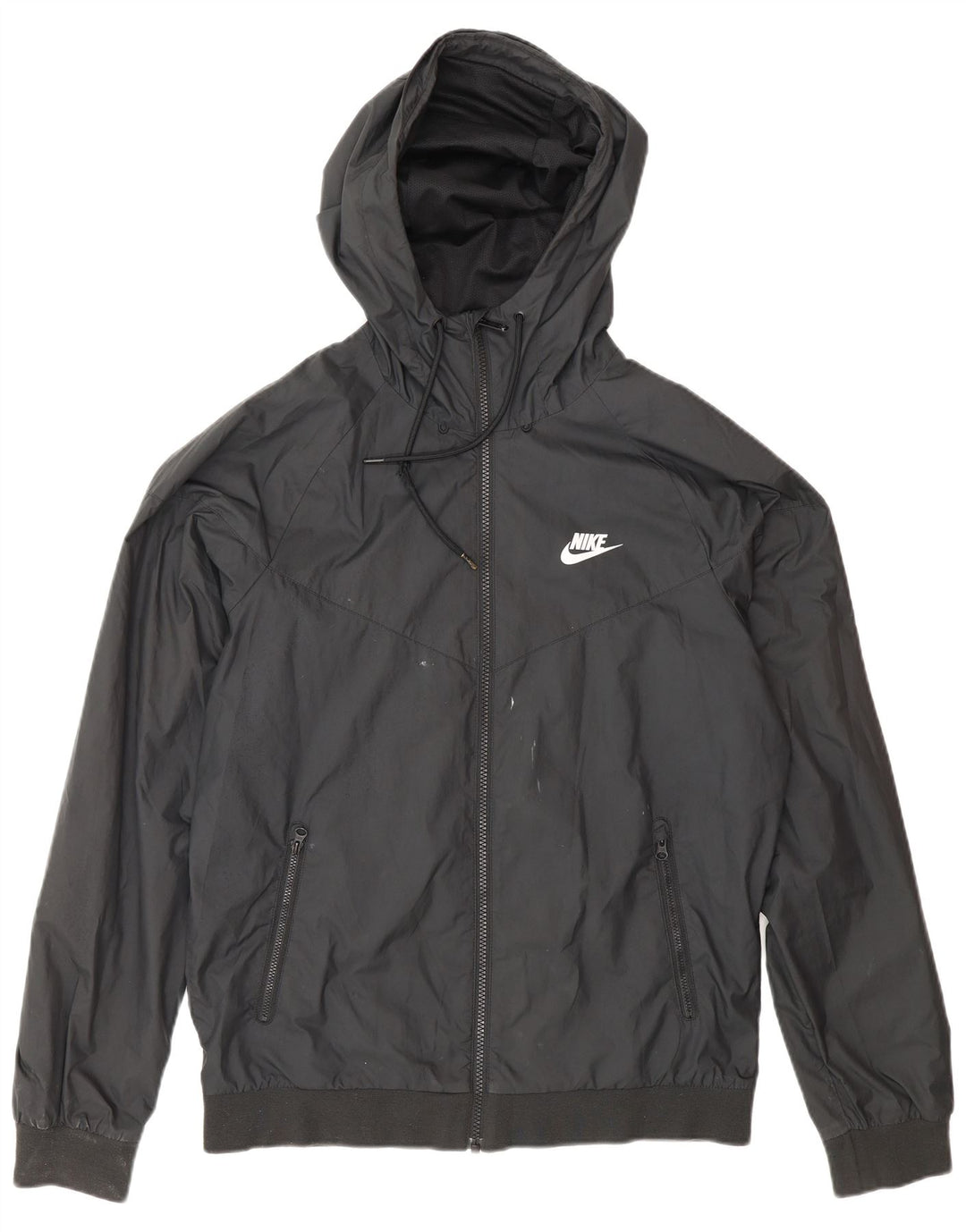 Giacca antipioggia con cappuccio da uomo Nike UK 36 Small Nero Poliestere