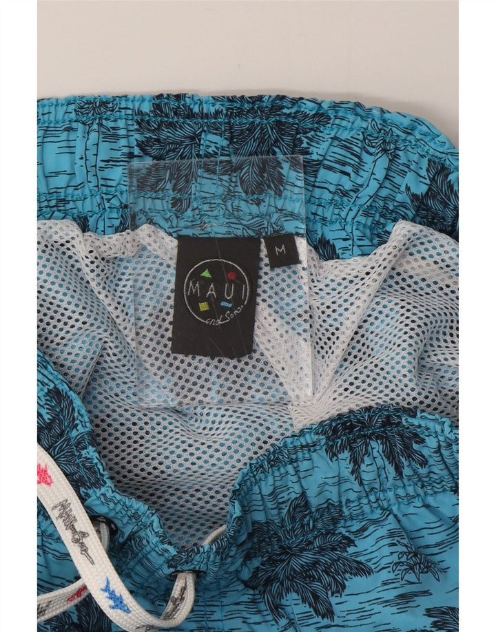 MAUI AND SONS Pantaloncini da bagno da uomo blu medio in poliammide hawaiano