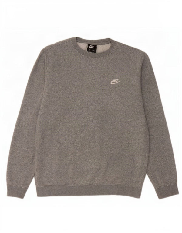 Felpa da uomo Nike Maglione grande in cotone chiazzato grigio