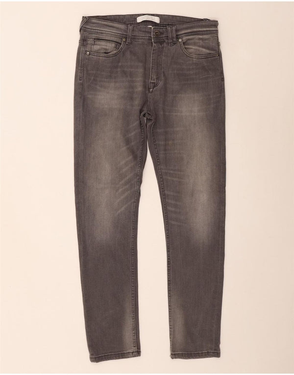 Jeans slim da uomo Zara EU 42 Large W32 L30 Cotone grigio