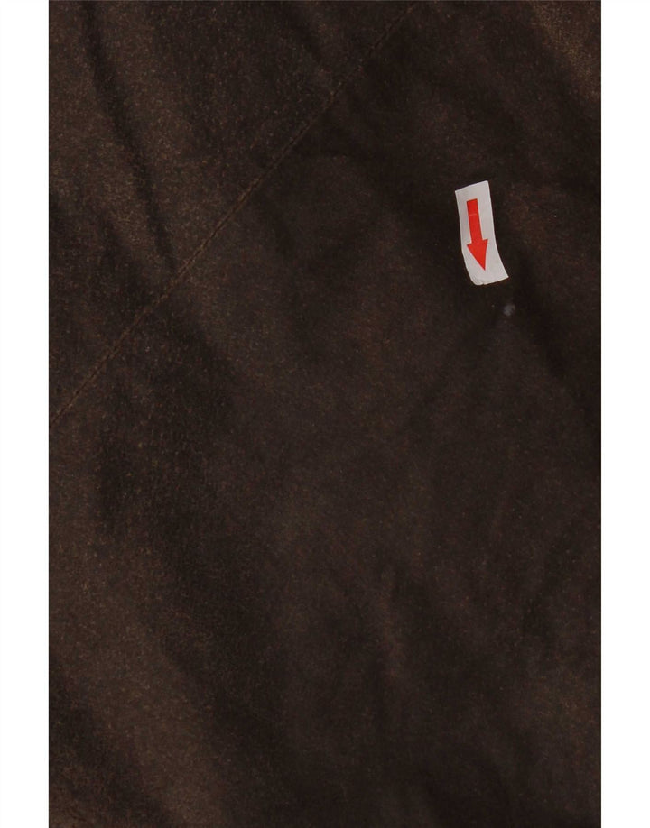 Giacca utilitaria in pelle da motociclista vintage da uomo UK 38 Marrone medio