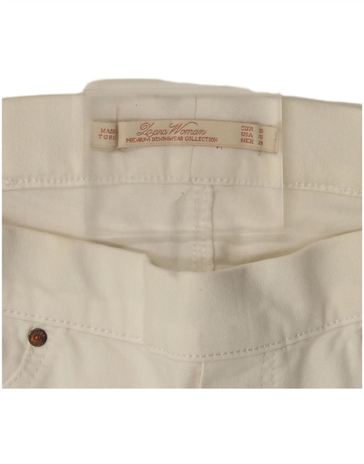 Jeans slim da donna Zara EU 38 Small W28 L28 Bianco