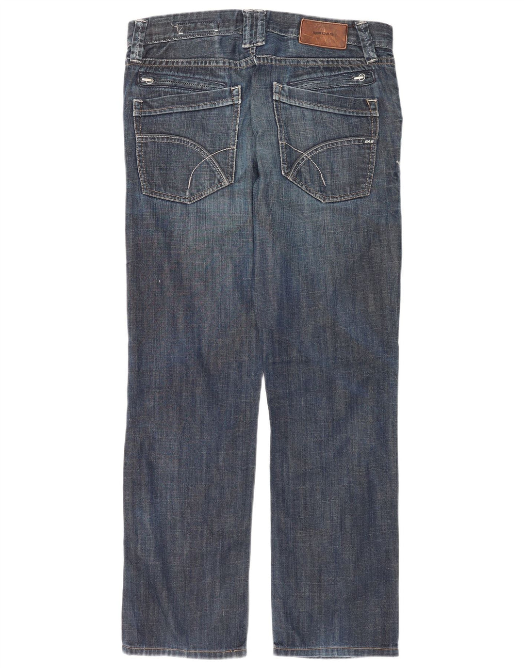 Jeans dritti da uomo Gas W34 L32 in cotone blu navy