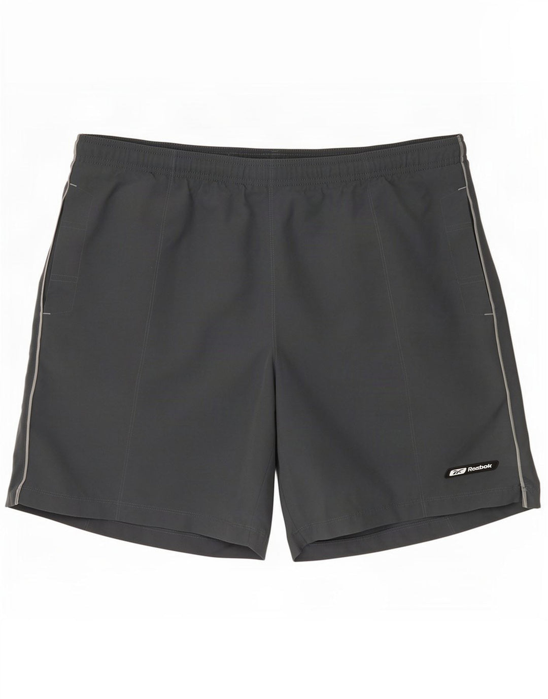 Pantaloncini da bagno Reebok da uomo grandi in poliestere grigio