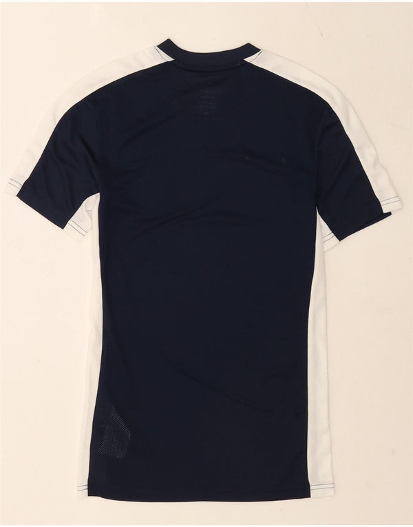 T-shirt Nike da uomo Dri Fit Slim Top XS in poliestere color block blu navy