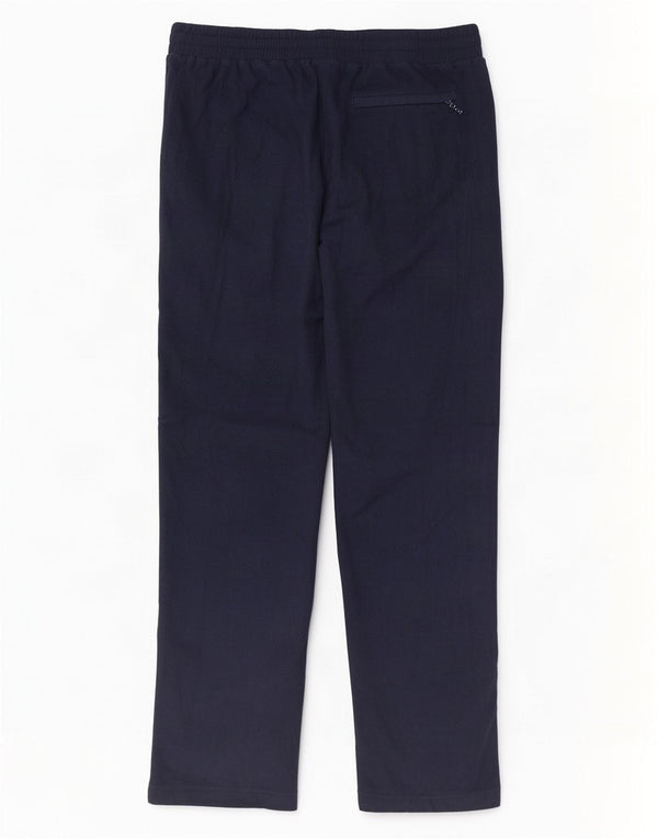 Marks & Spencer Mens Fleece Tracksuit Trousers Large Navy Blue Polyester