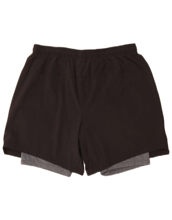 Pantaloncini sportivi da uomo New Balance Large in poliestere color block nero