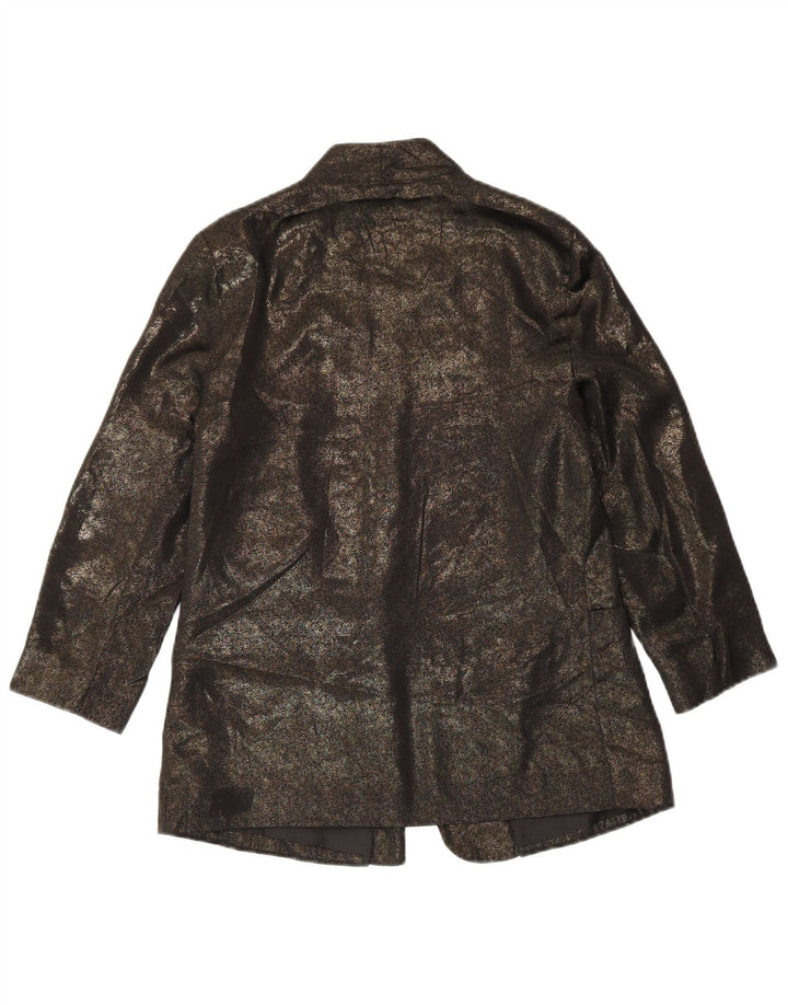 Giacca blazer aperta da donna con maniche a 3/4 Oasis UK 8 piccola in poliestere kaki
