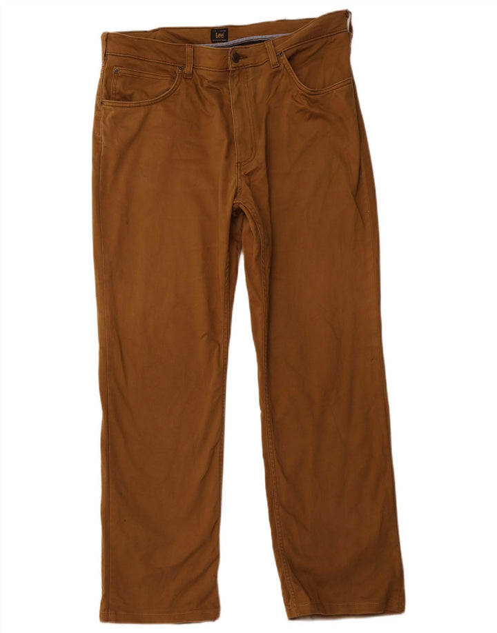 Pantaloni casual dritti da uomo LEE Brooklyn W36 L30 in cotone marrone