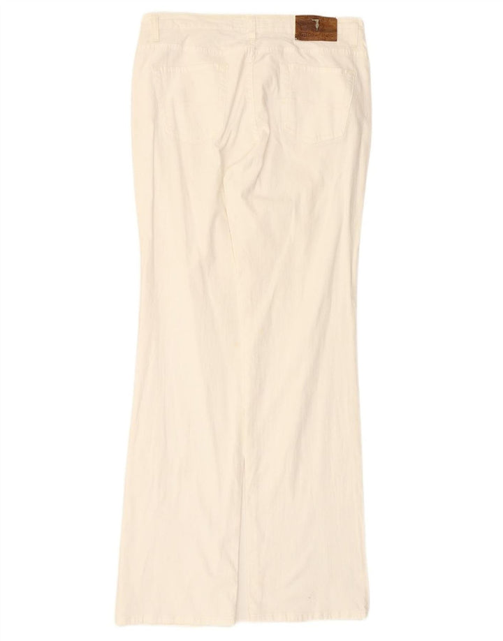 Pantaloni Casual Dritti Uomo TRUSSARDI IT 47 Small W31 L33 Cotone Bianco