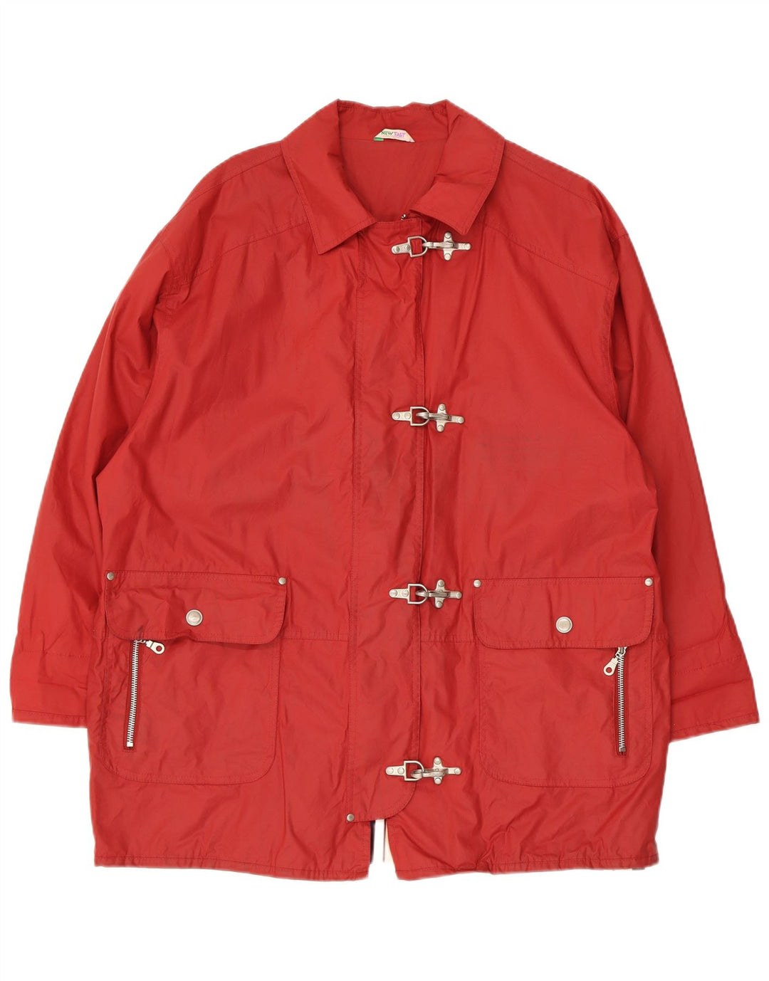 Montgomery oversize New Fast da donna C&A UK 16 Large Rosso Cotone