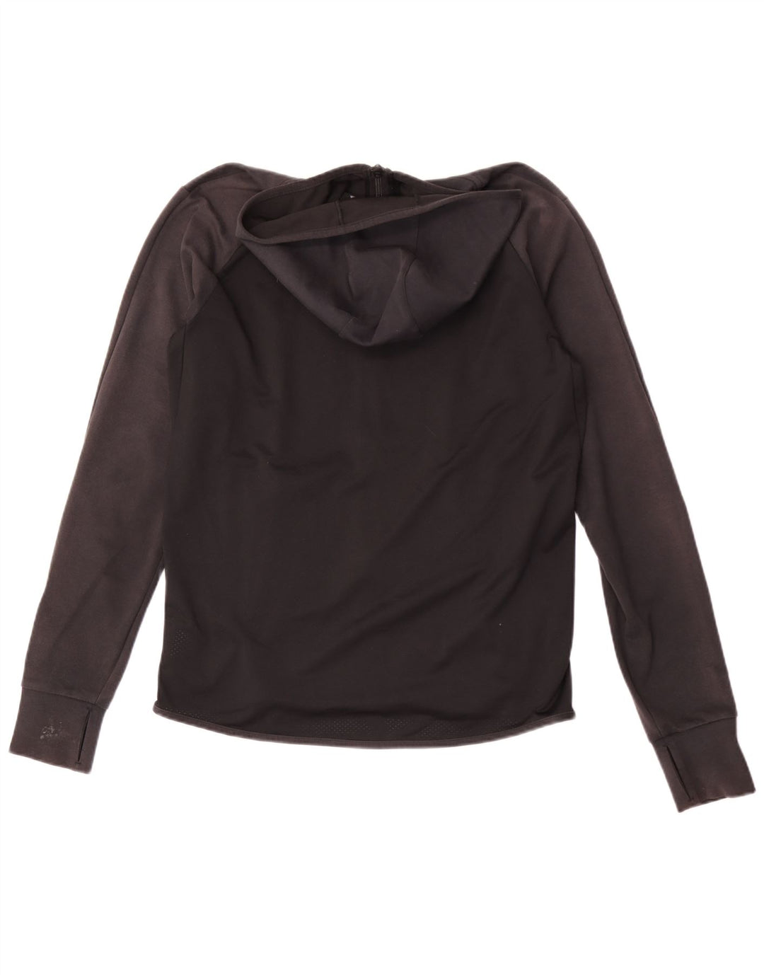 Maglione con cappuccio e zip Adidas da uomo in cotone nero medio