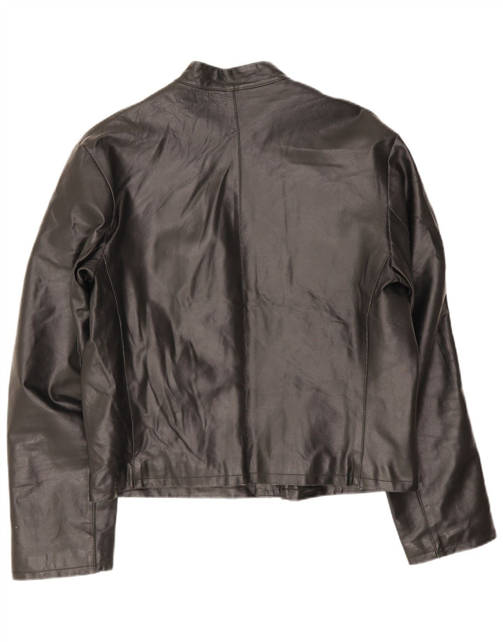 Vintage Mens Leather Jacket UK 36 Small Black