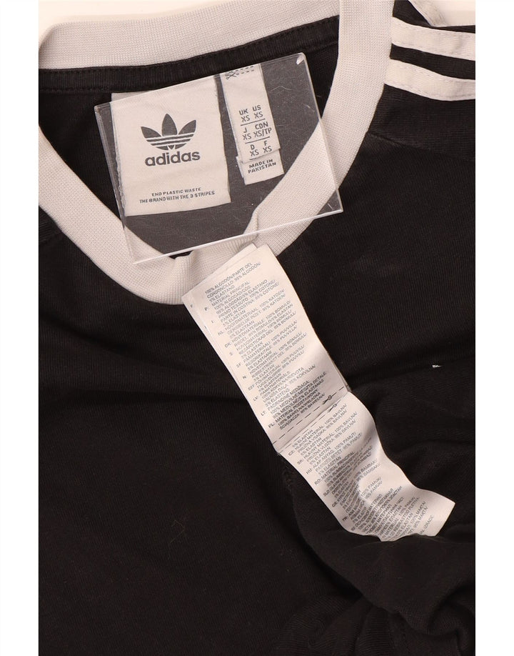 Top ADIDAS da uomo a maniche lunghe XS in cotone nero