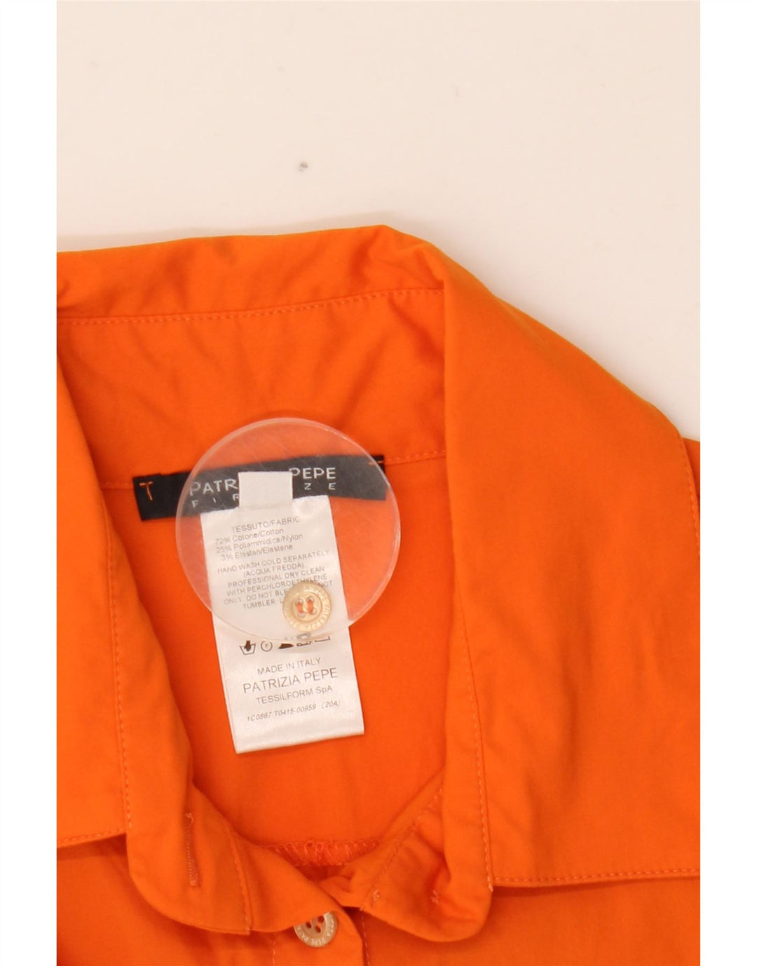 PATRIZIA PEPE Body Donna IT 42 Arancio Medio Cotone