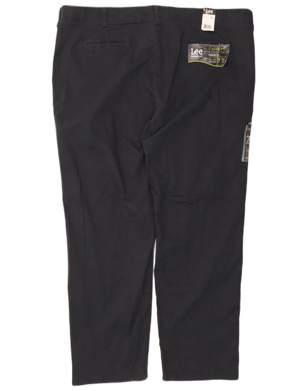 Pantaloni chino dritti da uomo LEE Extreme Comfort W48 L30 in cotone blu navy