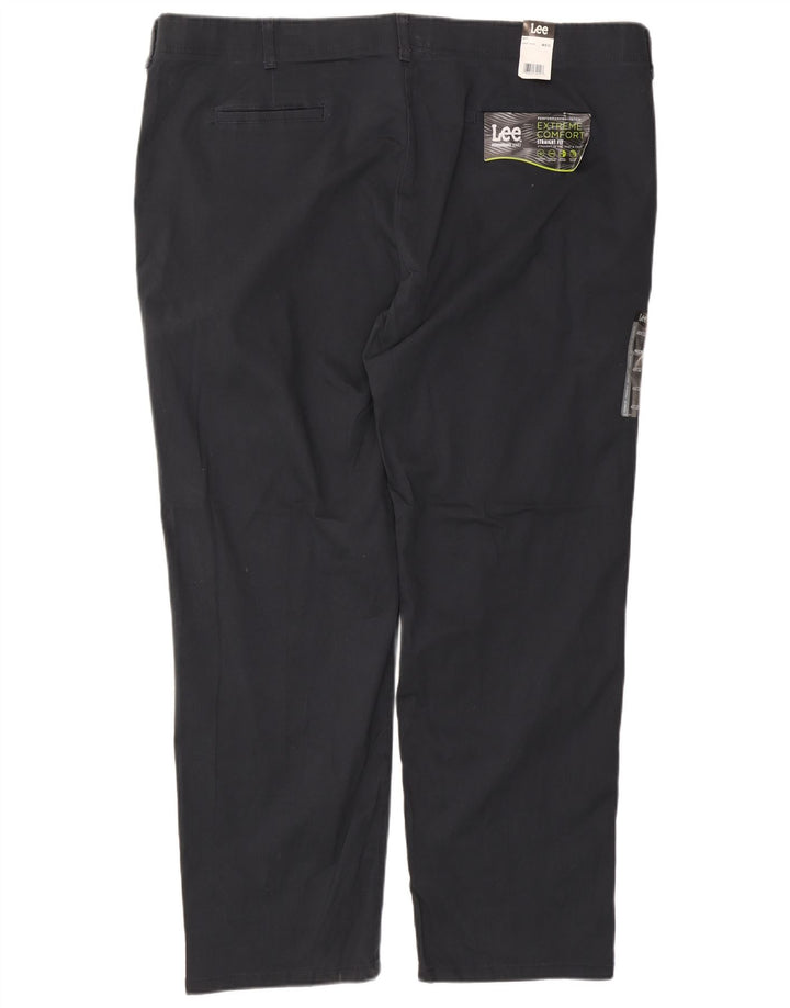 Pantaloni chino dritti da uomo LEE Extreme Comfort W48 L30 in cotone blu navy