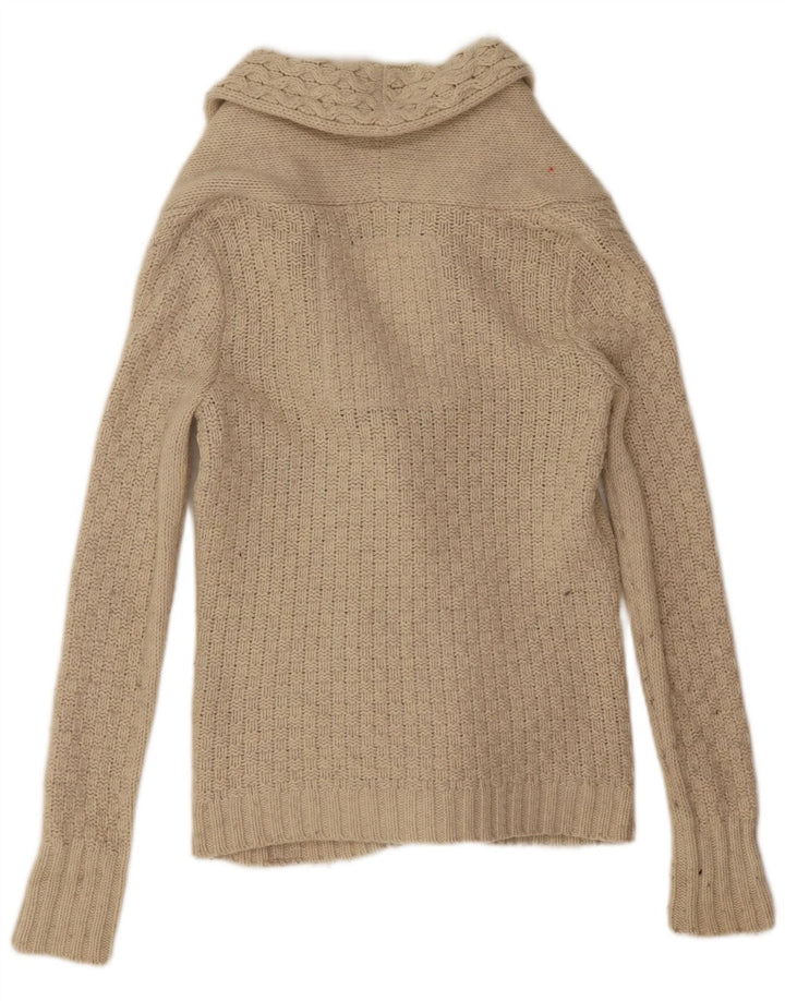 Maglione cardigan da donna Superdry UK 10 Small Beige Lana