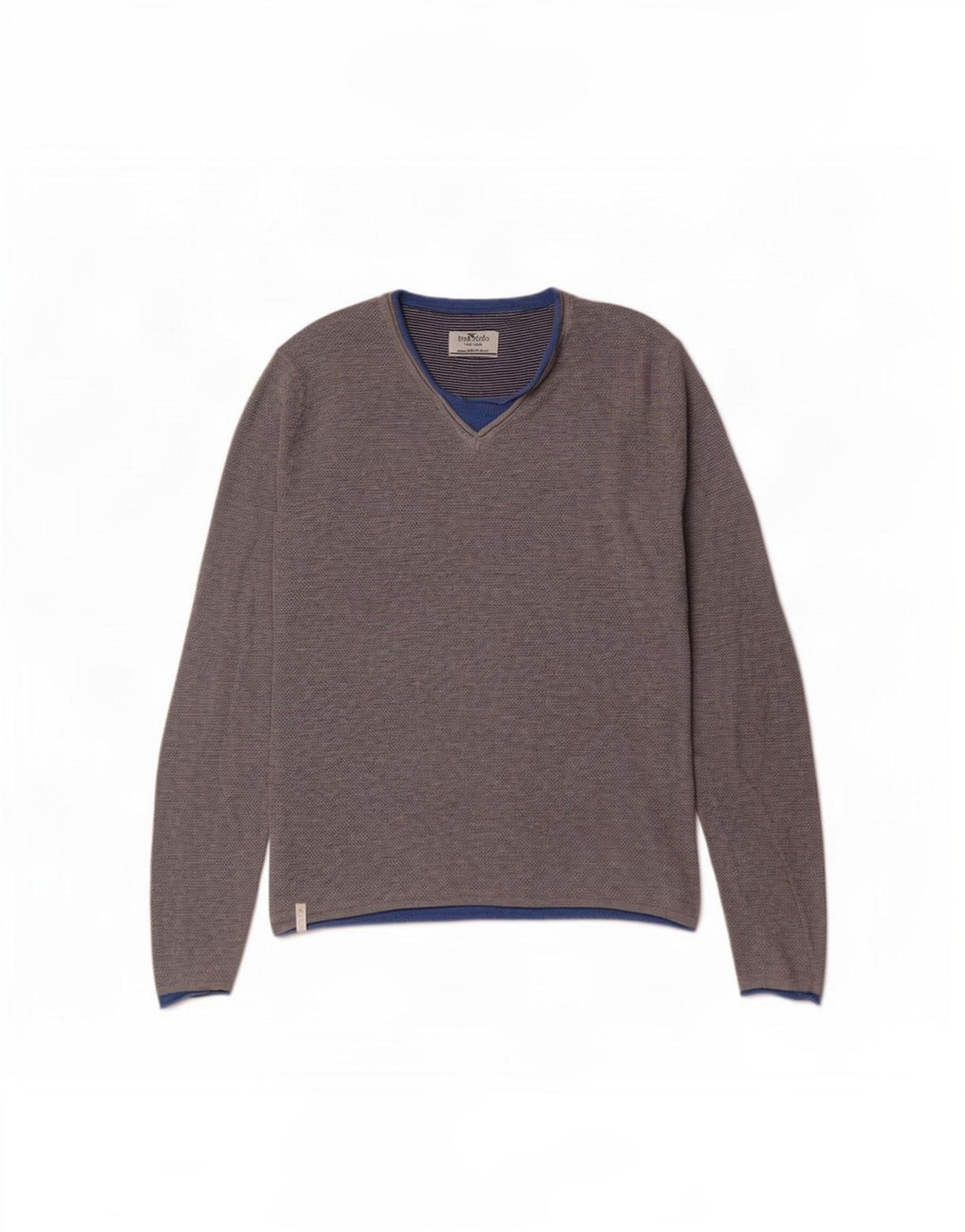Maglione da uomo con scollo a V Fred Mello grigio medio