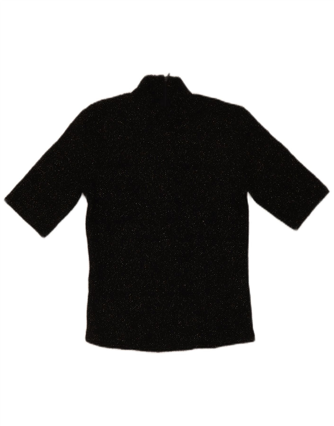 Top in camicetta da donna Zara UK 10 piccolo poliestere chiazzato nero